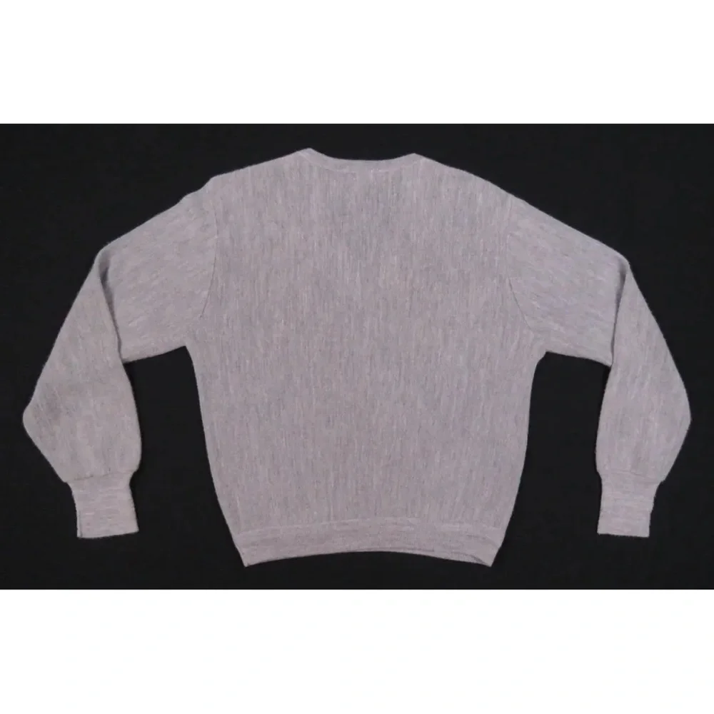 Vintage Izod Lacoste Gray Crocodile Acrylic Orlon Pullover Sweater M - Picture 5 of 6